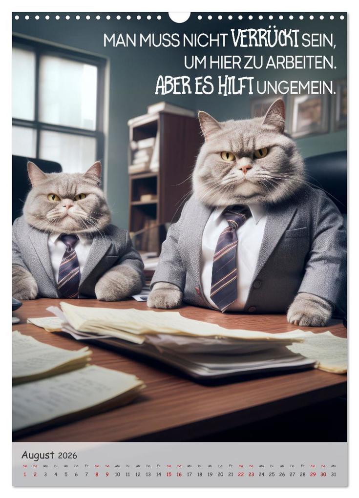 Weitere Ansicht: COOLE KATZEN Sprücheklopfer (Wandkalender 2026 DIN A3 hoch), CALVENDO Monatskalender | Melanie Viola, Calvendo