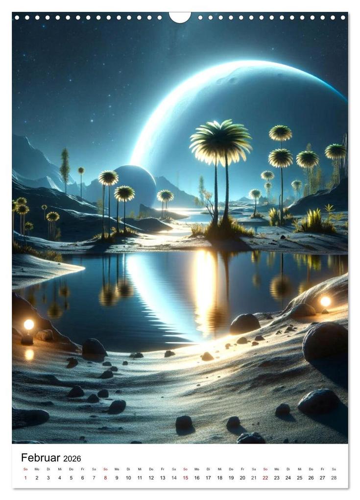 Weitere Ansicht: Astronomie Visionen - Ein von KI erschaffenes Panorama des Kosmos (Wandkalender 2026 DIN A3 hoch), CALVENDO Monatskalender | Marco Warstat, Calvendo
