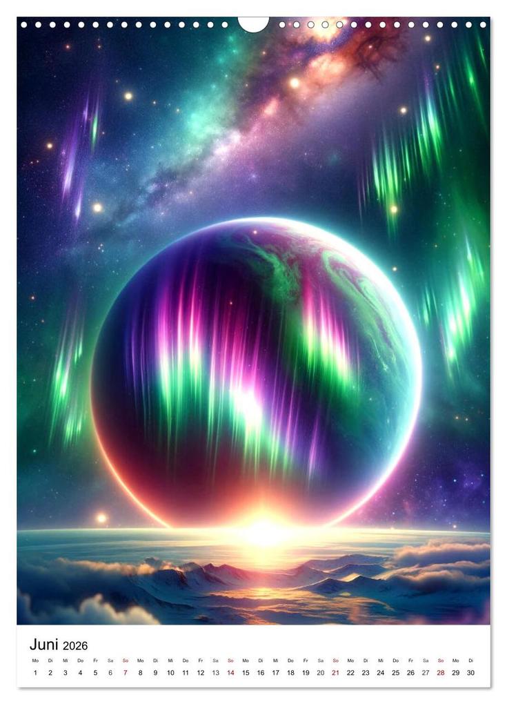 Weitere Ansicht: Astronomie Visionen - Ein von KI erschaffenes Panorama des Kosmos (Wandkalender 2026 DIN A3 hoch), CALVENDO Monatskalender | Marco Warstat, Calvendo