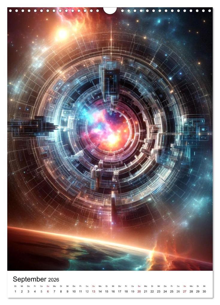 Weitere Ansicht: Astronomie Visionen - Ein von KI erschaffenes Panorama des Kosmos (Wandkalender 2026 DIN A3 hoch), CALVENDO Monatskalender | Marco Warstat, Calvendo