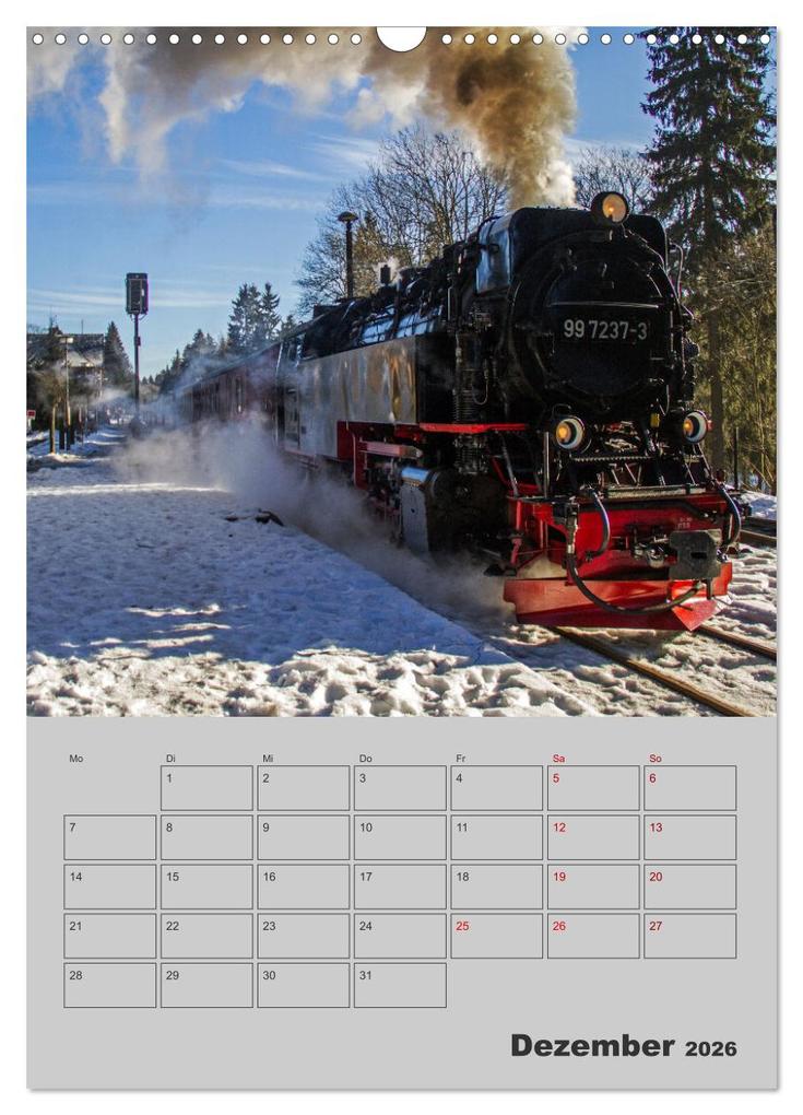 Weitere Ansicht: Brockenbahn - Terminplaner (Wandkalender 2026 DIN A3 hoch), CALVENDO Monatskalender | Holger Felix, Calvendo