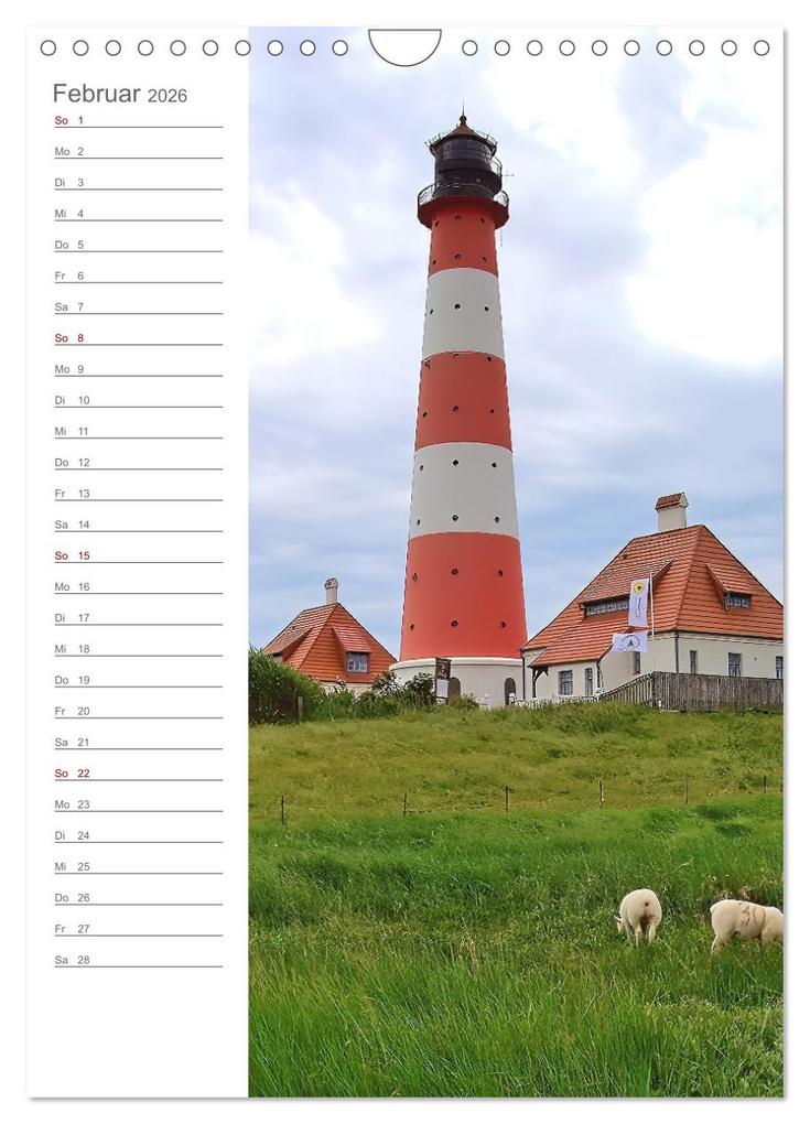 Weitere Ansicht: Leuchtender Geburtstagskalender - Leuchttürme an Ost-und Nordsee (Wandkalender 2026 DIN A4 hoch), CA | Michaela Schimmack, Calvendo