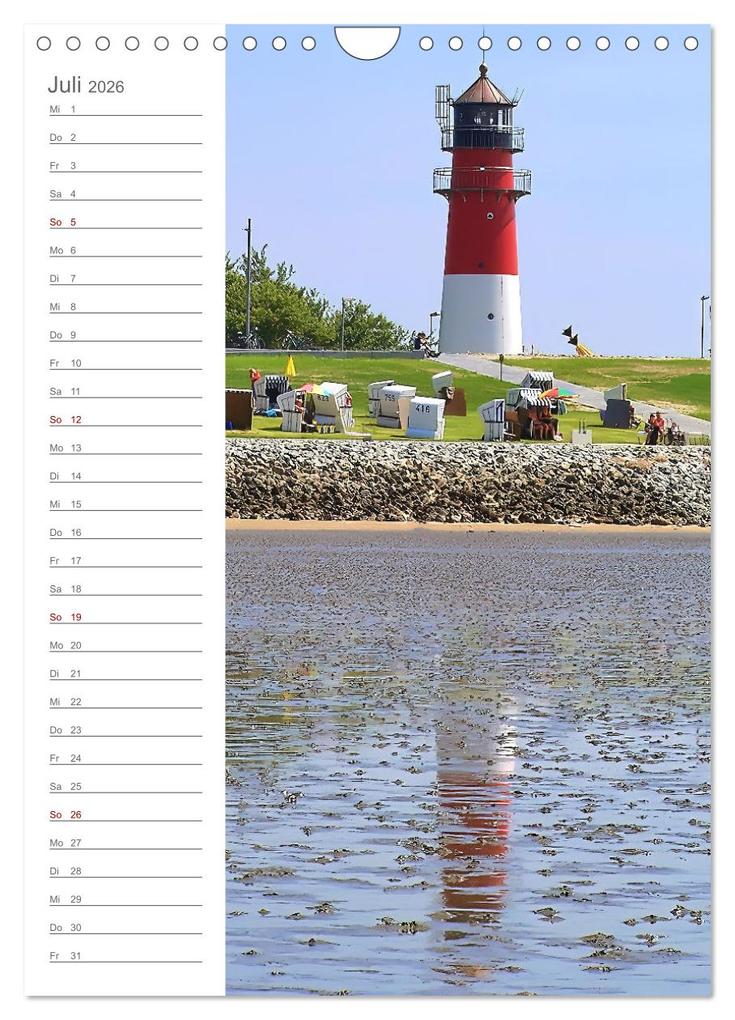 Weitere Ansicht: Leuchtender Geburtstagskalender - Leuchttürme an Ost-und Nordsee (Wandkalender 2026 DIN A4 hoch), CA | Michaela Schimmack, Calvendo