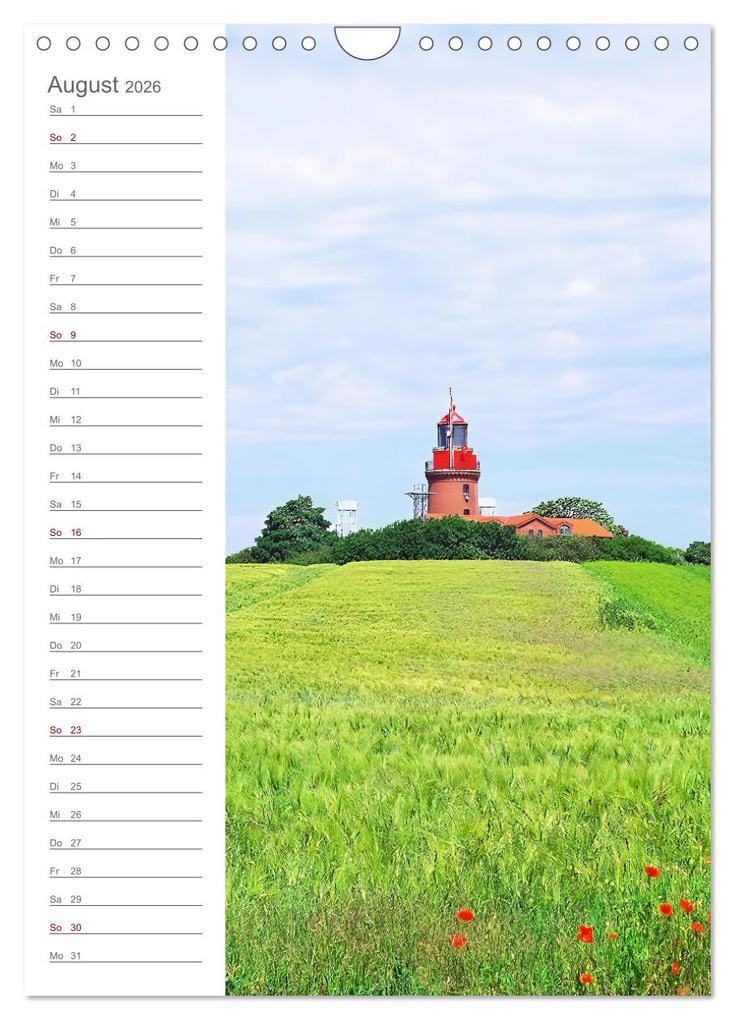 Weitere Ansicht: Leuchtender Geburtstagskalender - Leuchttürme an Ost-und Nordsee (Wandkalender 2026 DIN A4 hoch), CA | Michaela Schimmack, Calvendo