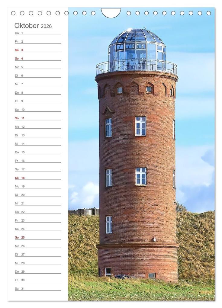 Weitere Ansicht: Leuchtender Geburtstagskalender - Leuchttürme an Ost-und Nordsee (Wandkalender 2026 DIN A4 hoch), CA | Michaela Schimmack, Calvendo