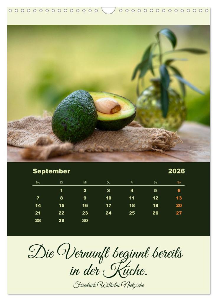 Weitere Ansicht: Vegan Ernährt - frisches Gemüse und Obst auf den Tisch (Wandkalender 2026 DIN A3 hoch), CALVENDO Monatskalender | Calvendo