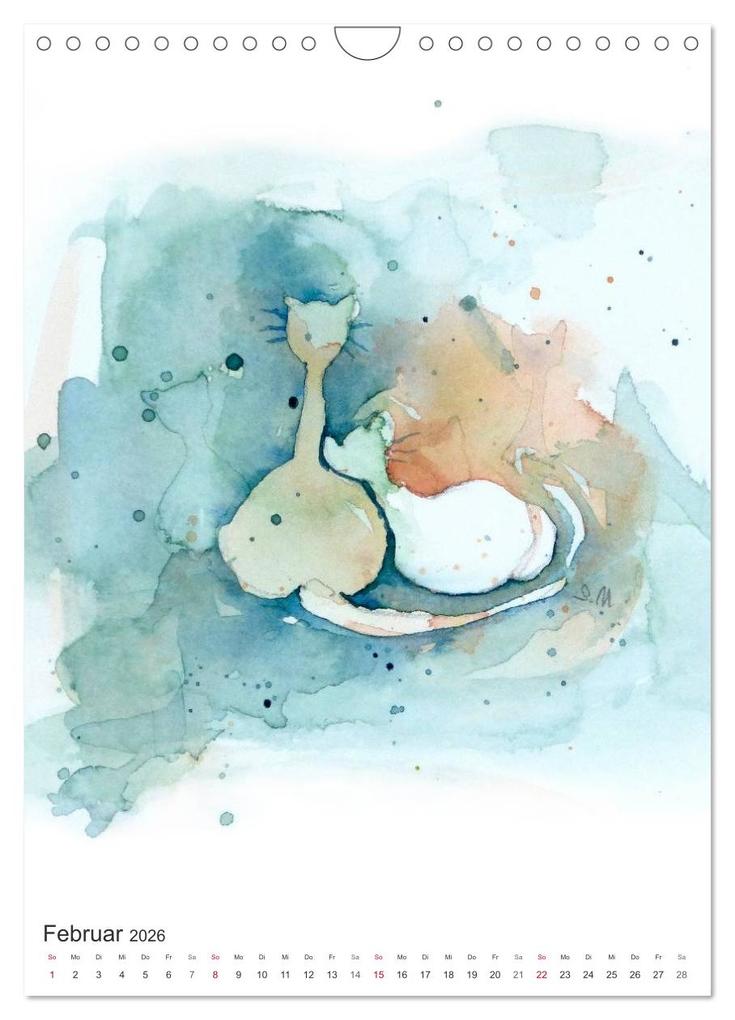 Weitere Ansicht: CATS - silent moments, besinnliche Momente (Wandkalender 2026 DIN A4 hoch), CALVENDO Monatskalender | Sabine Floner, Calvendo