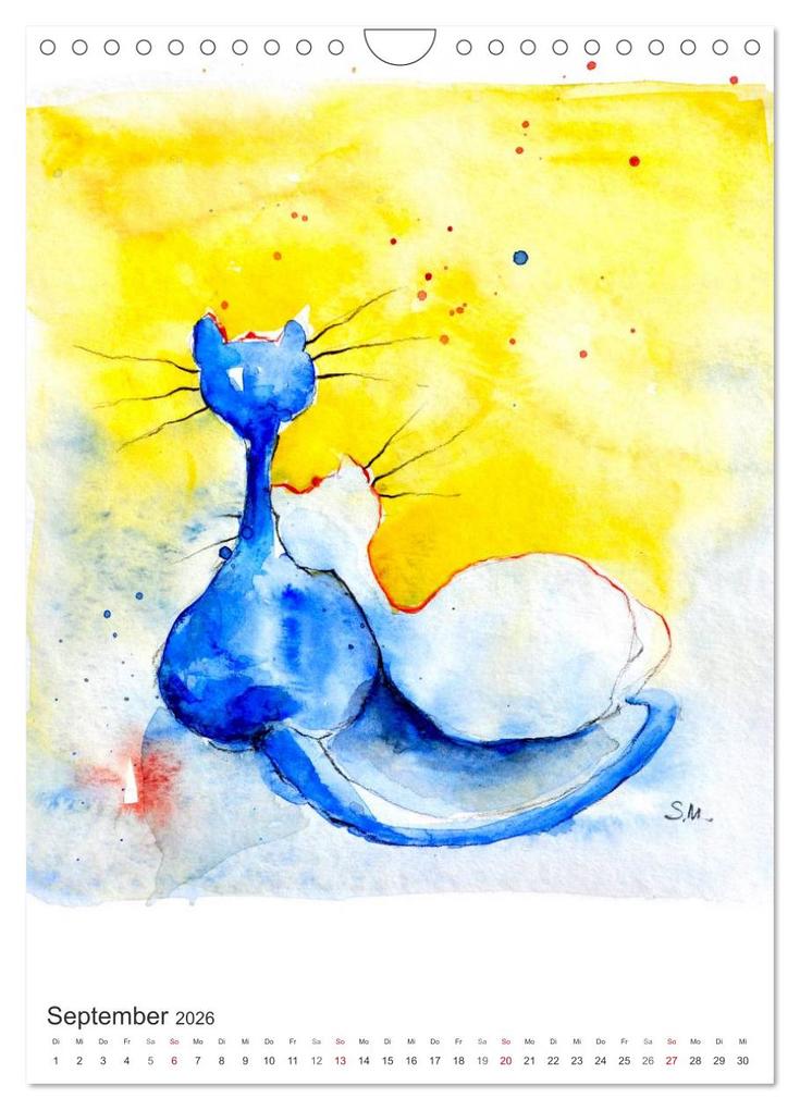 Weitere Ansicht: CATS - silent moments, besinnliche Momente (Wandkalender 2026 DIN A4 hoch), CALVENDO Monatskalender | Sabine Floner, Calvendo