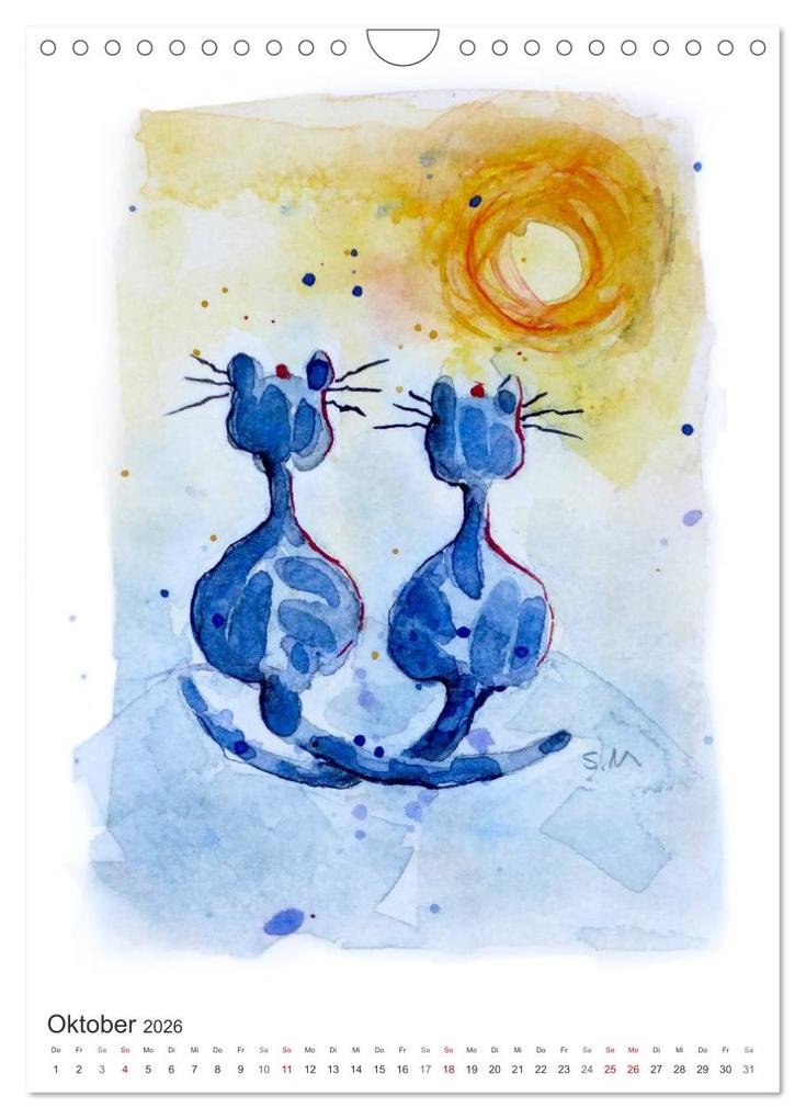 Weitere Ansicht: CATS - silent moments, besinnliche Momente (Wandkalender 2026 DIN A4 hoch), CALVENDO Monatskalender | Sabine Floner, Calvendo
