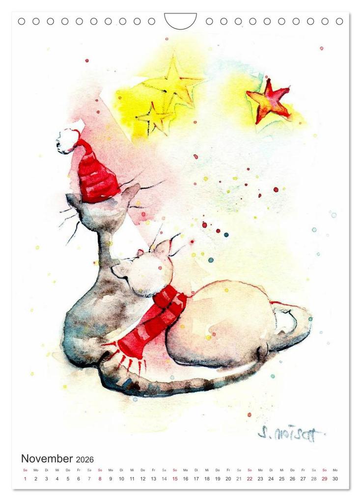 Weitere Ansicht: CATS - silent moments, besinnliche Momente (Wandkalender 2026 DIN A4 hoch), CALVENDO Monatskalender | Sabine Floner, Calvendo