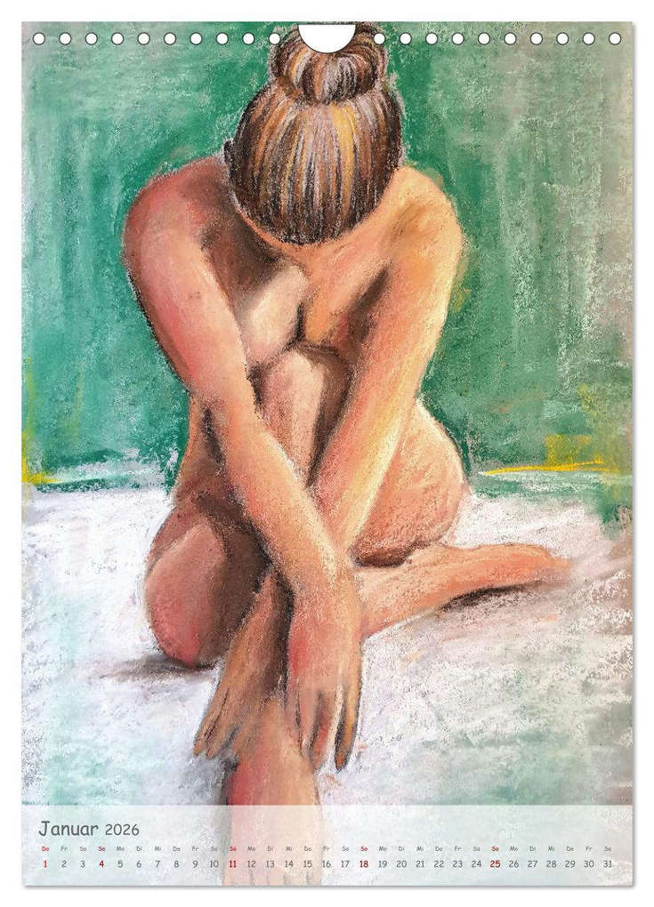 Weitere Ansicht: Body Colours - Farbenprächtige Aktmalerei (Wandkalender 2026 DIN A4 hoch), CALVENDO Monatskalender | Michaela Schimmack, Calvendo