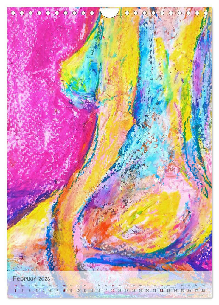 Weitere Ansicht: Body Colours - Farbenprächtige Aktmalerei (Wandkalender 2026 DIN A4 hoch), CALVENDO Monatskalender | Michaela Schimmack, Calvendo