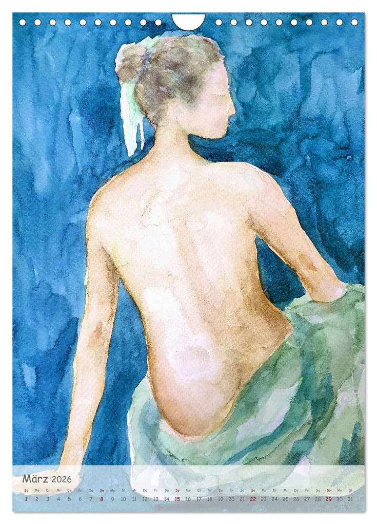 Weitere Ansicht: Body Colours - Farbenprächtige Aktmalerei (Wandkalender 2026 DIN A4 hoch), CALVENDO Monatskalender | Michaela Schimmack, Calvendo