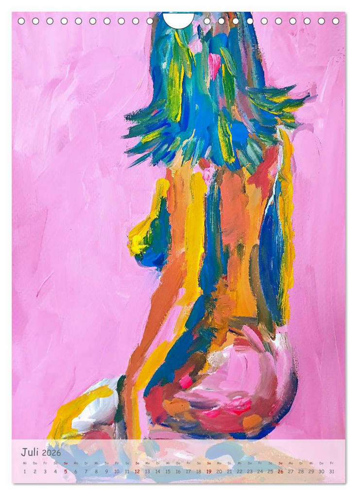 Weitere Ansicht: Body Colours - Farbenprächtige Aktmalerei (Wandkalender 2026 DIN A4 hoch), CALVENDO Monatskalender | Michaela Schimmack, Calvendo