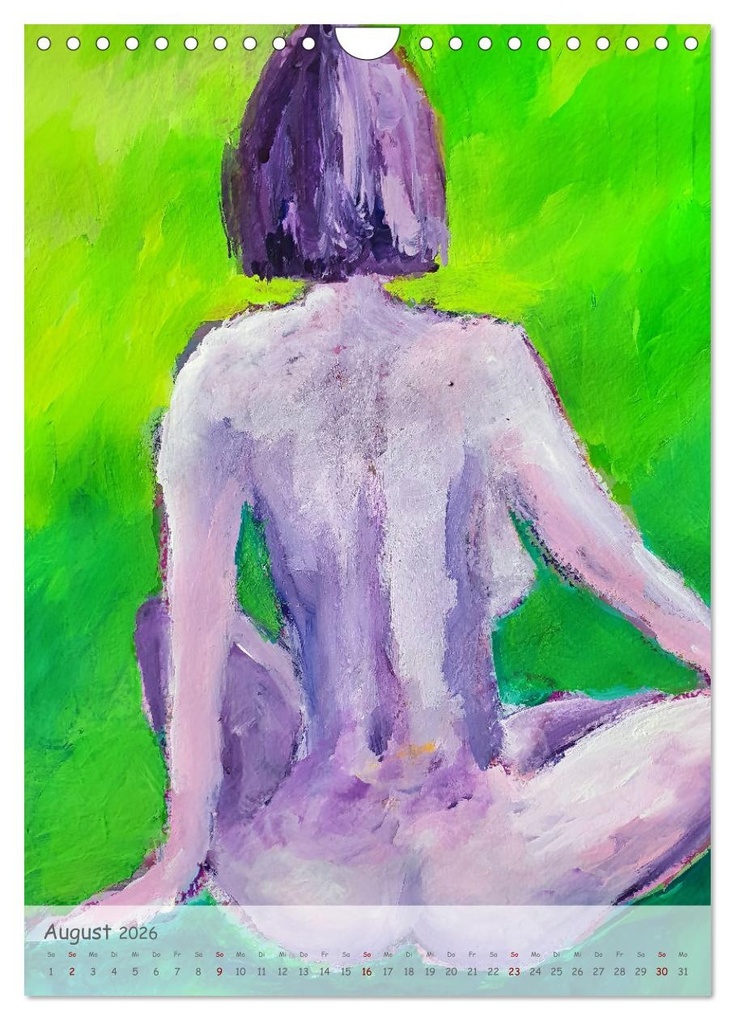 Weitere Ansicht: Body Colours - Farbenprächtige Aktmalerei (Wandkalender 2026 DIN A4 hoch), CALVENDO Monatskalender | Michaela Schimmack, Calvendo
