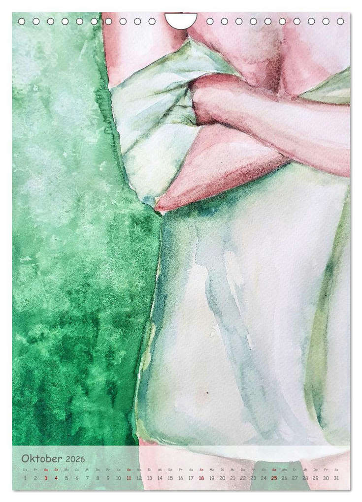 Weitere Ansicht: Body Colours - Farbenprächtige Aktmalerei (Wandkalender 2026 DIN A4 hoch), CALVENDO Monatskalender | Michaela Schimmack, Calvendo