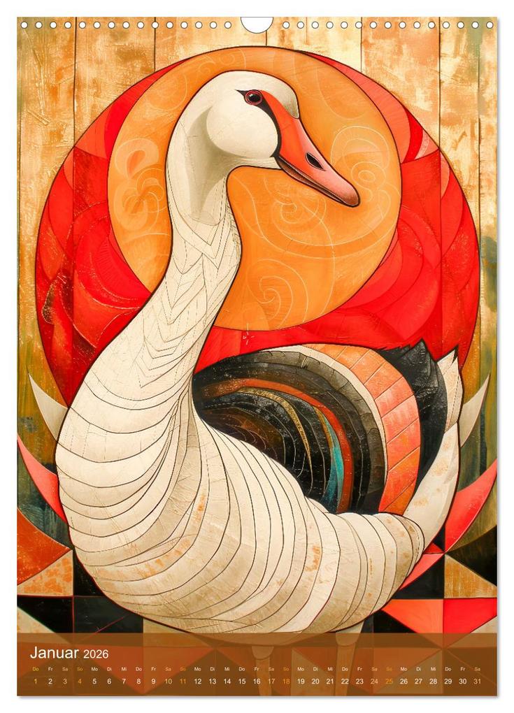 Weitere Ansicht: Totem-Tiere - Mythische Illustrationen von Krafttieren (Wandkalender 2026 DIN A3 hoch), CALVENDO Mon | Anja Frost, Calvendo