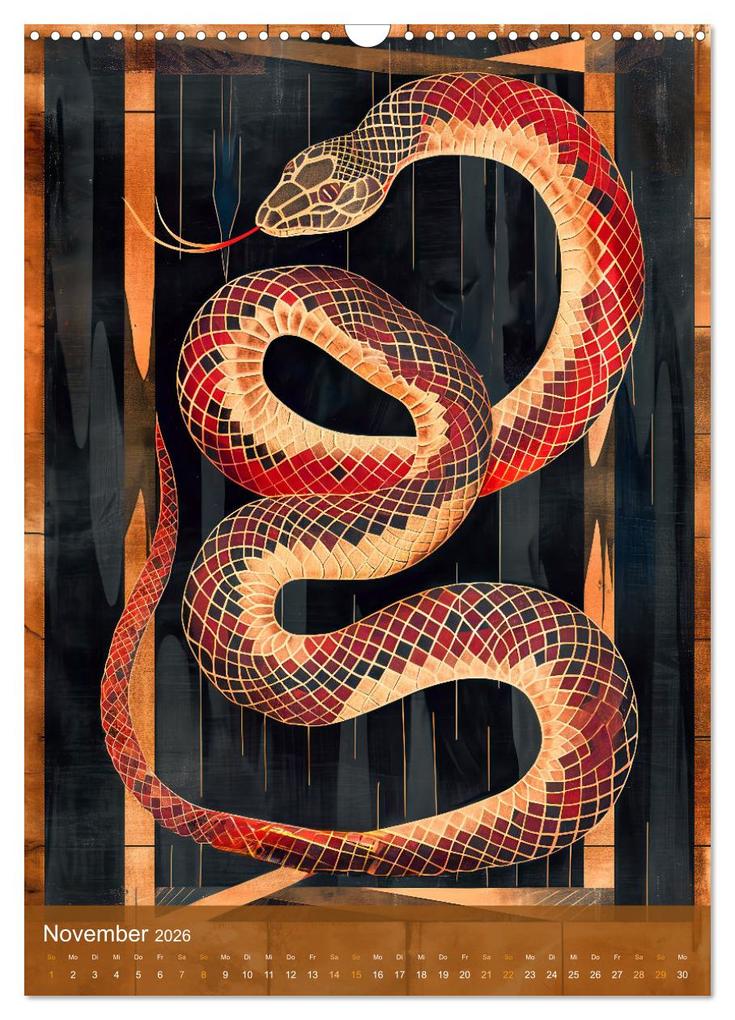 Weitere Ansicht: Totem-Tiere - Mythische Illustrationen von Krafttieren (Wandkalender 2026 DIN A3 hoch), CALVENDO Mon | Anja Frost, Calvendo