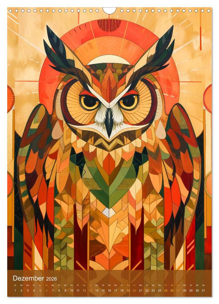 Weitere Ansicht: Totem-Tiere - Mythische Illustrationen von Krafttieren (Wandkalender 2026 DIN A3 hoch), CALVENDO Mon | Anja Frost, Calvendo