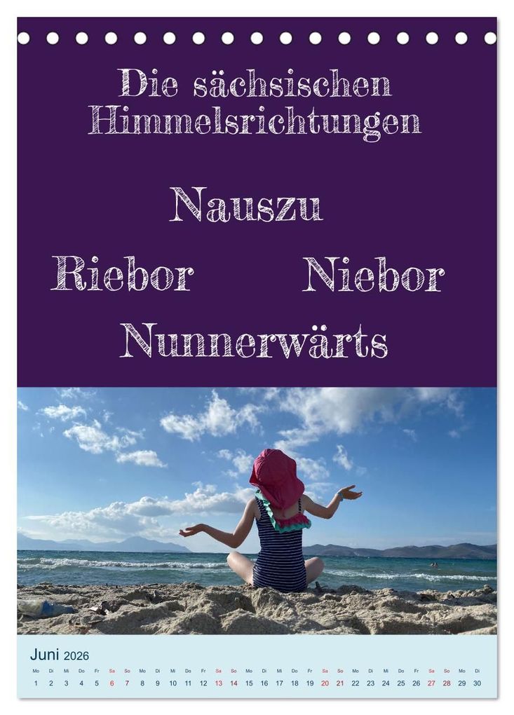 Weitere Ansicht: Ni schwäbborn! Mundart und Dialekt Kalender Sachsen (Tischkalender 2026 DIN A5 hoch), CALVENDO Monatskalender | Sächsmaschine Sächsmaschine, Calvendo, Sächsmaschine