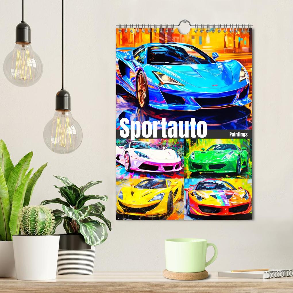 Weitere Ansicht: Sportauto Paintings (Wandkalender 2026 DIN A4 hoch), CALVENDO Monatskalender | Rose Hurley, Calvendo