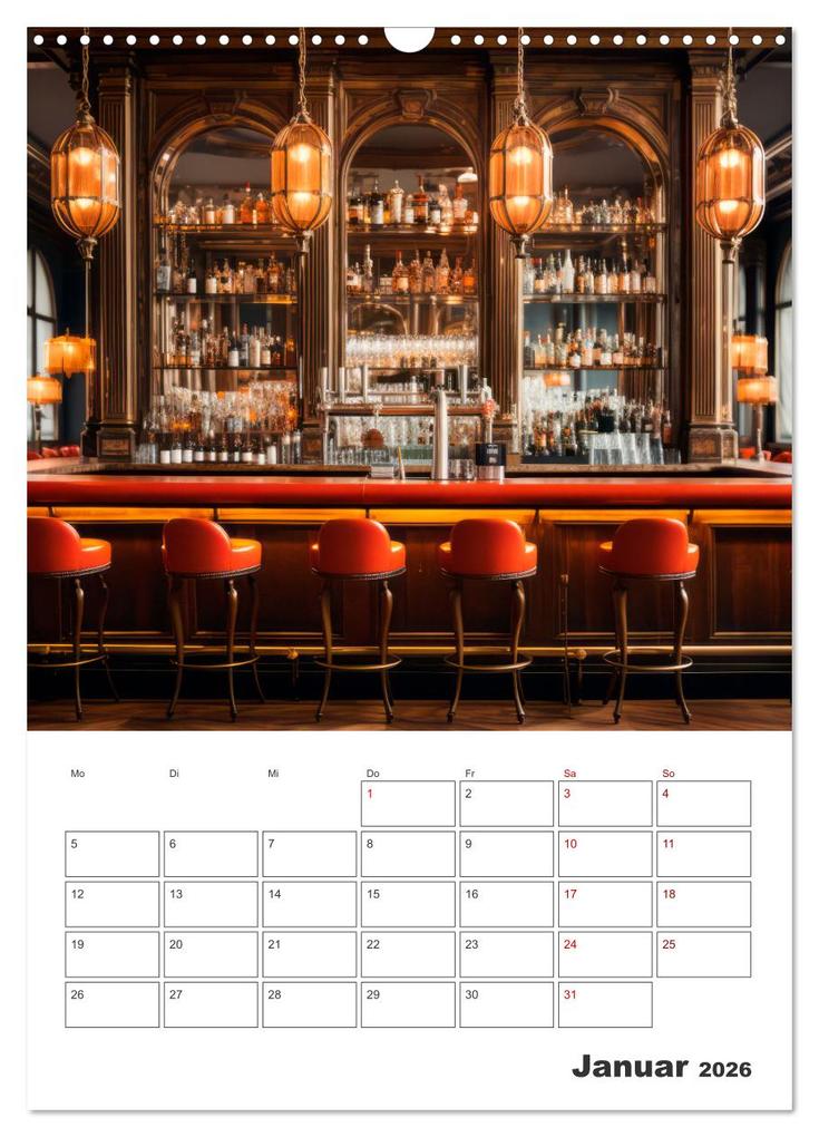 Weitere Ansicht: Bar- und Lounge-Atmosphäre (Wandkalender 2026 DIN A3 hoch), CALVENDO Monatskalender | Melanie Viola, Calvendo