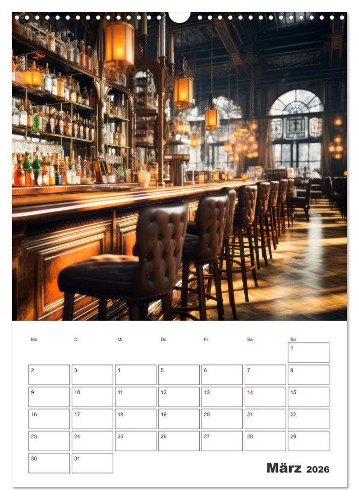 Weitere Ansicht: Bar- und Lounge-Atmosphäre (Wandkalender 2026 DIN A3 hoch), CALVENDO Monatskalender | Melanie Viola, Calvendo
