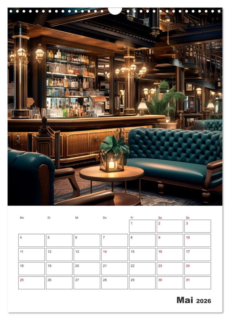 Weitere Ansicht: Bar- und Lounge-Atmosphäre (Wandkalender 2026 DIN A3 hoch), CALVENDO Monatskalender | Melanie Viola, Calvendo