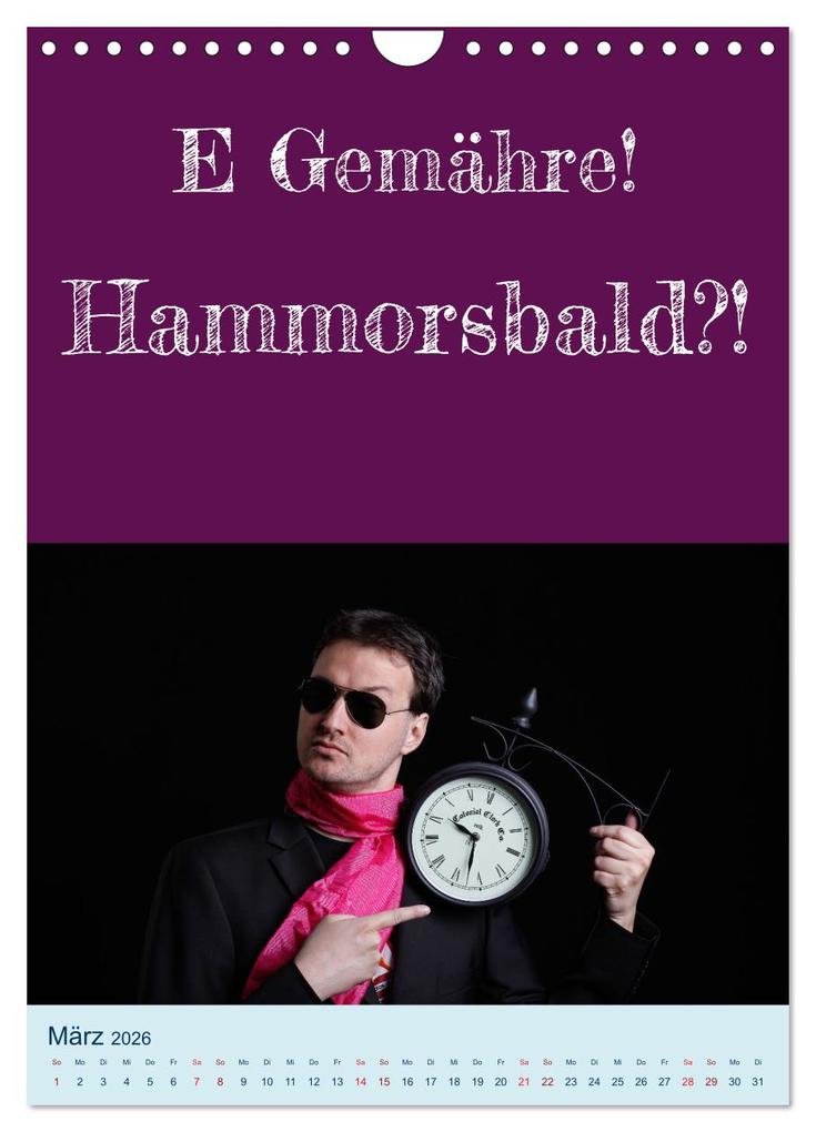 Weitere Ansicht: Ni schwäbborn! Mundart und Dialekt Kalender Sachsen (Wandkalender 2026 DIN A4 hoch), CALVENDO Monats | Sächsmaschine Sächsmaschine, Calvendo, Sächsmaschine