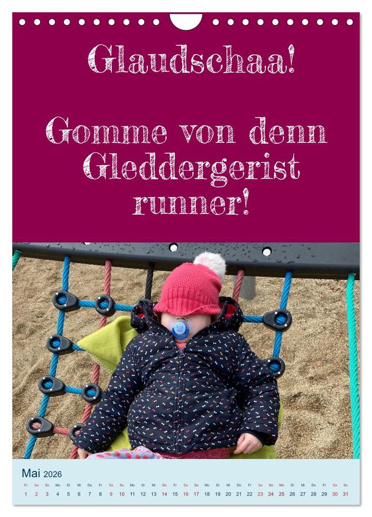 Weitere Ansicht: Ni schwäbborn! Mundart und Dialekt Kalender Sachsen (Wandkalender 2026 DIN A4 hoch), CALVENDO Monats | Sächsmaschine Sächsmaschine, Calvendo, Sächsmaschine