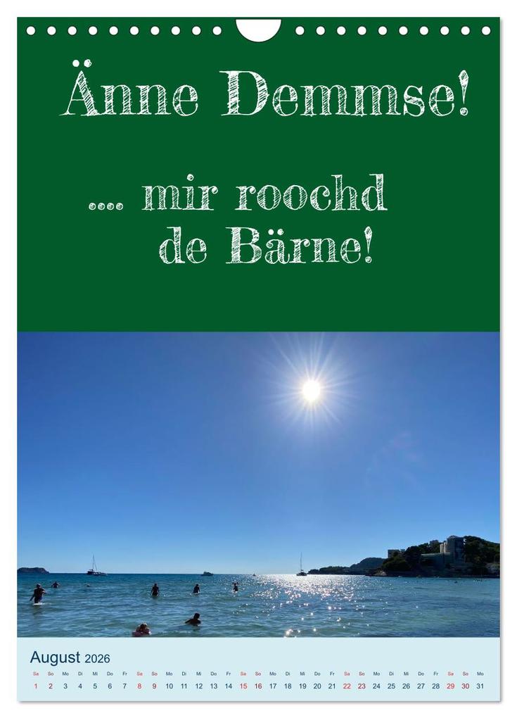 Weitere Ansicht: Ni schwäbborn! Mundart und Dialekt Kalender Sachsen (Wandkalender 2026 DIN A4 hoch), CALVENDO Monats | Sächsmaschine Sächsmaschine, Calvendo, Sächsmaschine