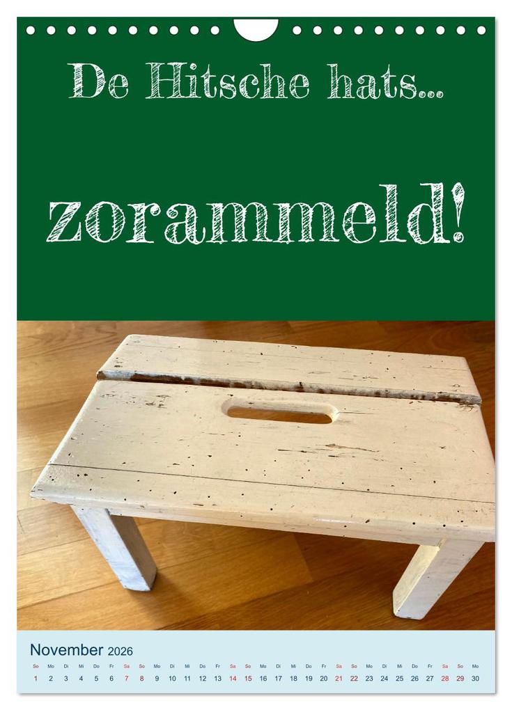 Weitere Ansicht: Ni schwäbborn! Mundart und Dialekt Kalender Sachsen (Wandkalender 2026 DIN A4 hoch), CALVENDO Monats | Sächsmaschine Sächsmaschine, Calvendo, Sächsmaschine