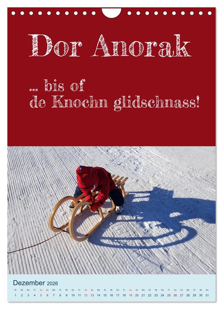 Weitere Ansicht: Ni schwäbborn! Mundart und Dialekt Kalender Sachsen (Wandkalender 2026 DIN A4 hoch), CALVENDO Monats | Sächsmaschine Sächsmaschine, Calvendo, Sächsmaschine