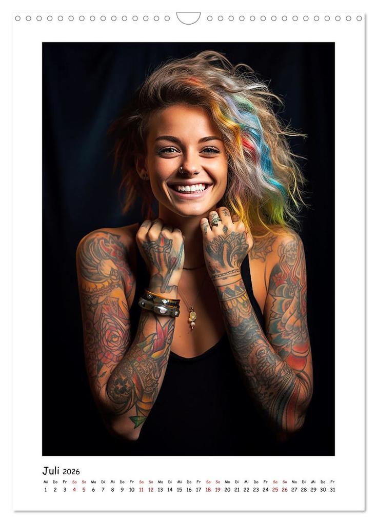 Weitere Ansicht: Tattoo to me too (Wandkalender 2026 DIN A3 hoch), CALVENDO Monatskalender | Kerstin Waurick, Calvendo
