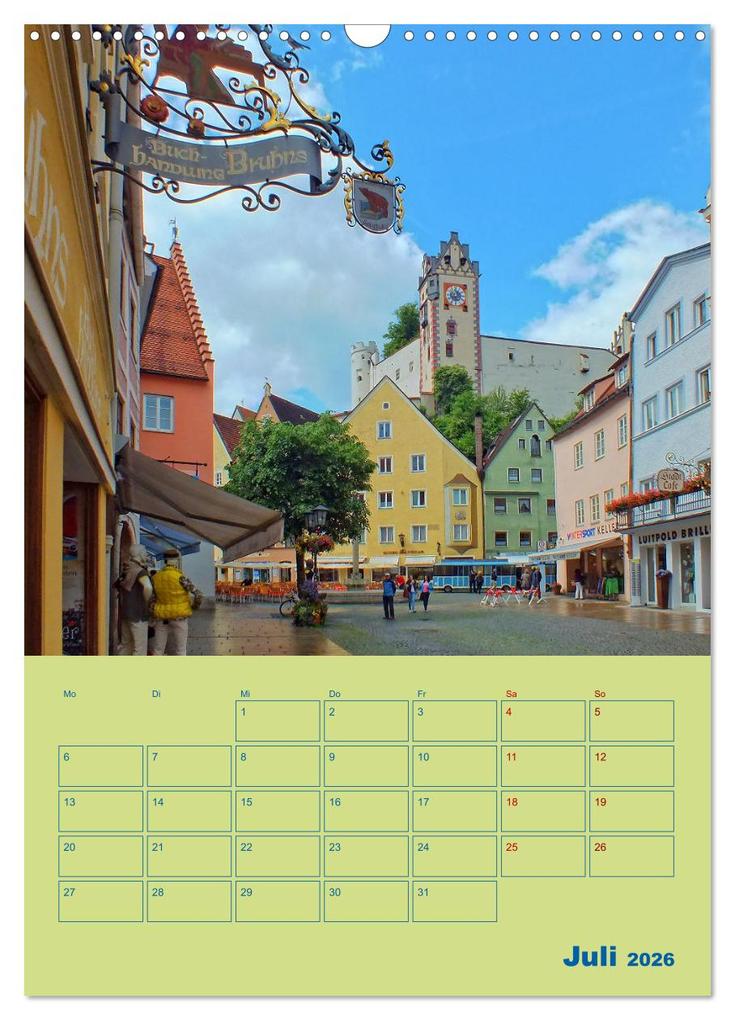 Weitere Ansicht: Füssen - Ein Allgäuer Terminplaner (Wandkalender 2026 DIN A3 hoch), CALVENDO Monatskalender | Holger Felix, Calvendo