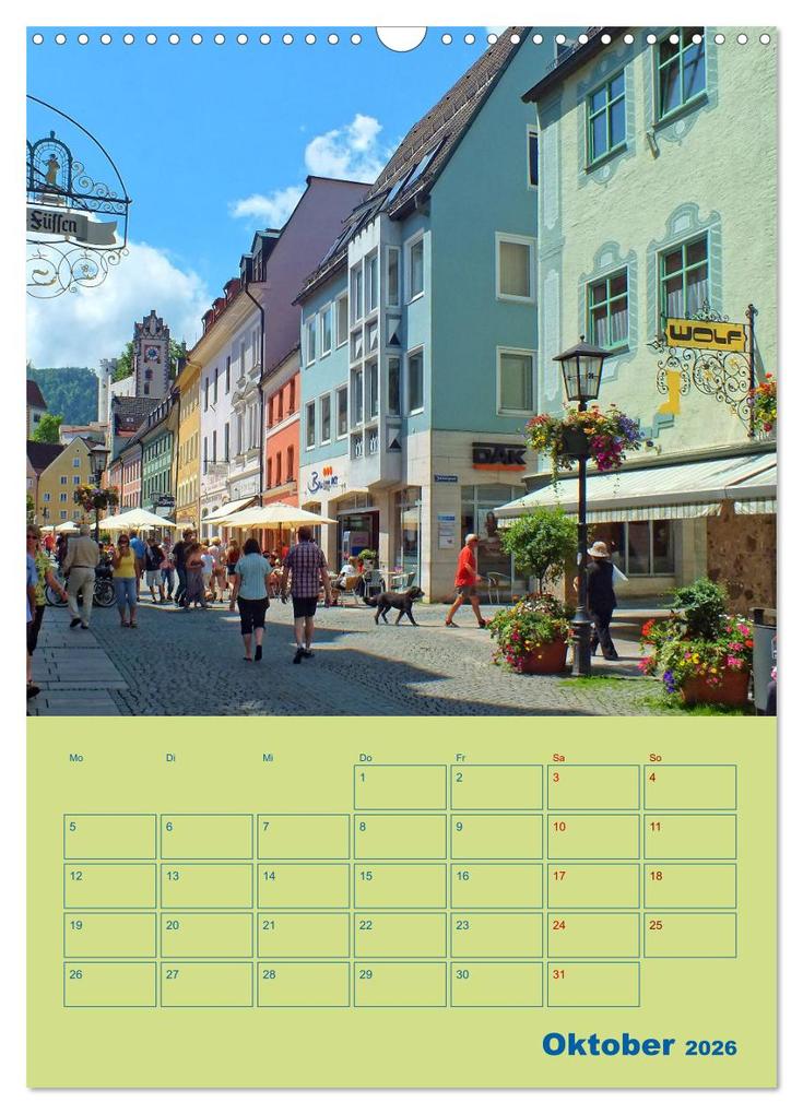 Weitere Ansicht: Füssen - Ein Allgäuer Terminplaner (Wandkalender 2026 DIN A3 hoch), CALVENDO Monatskalender | Holger Felix, Calvendo
