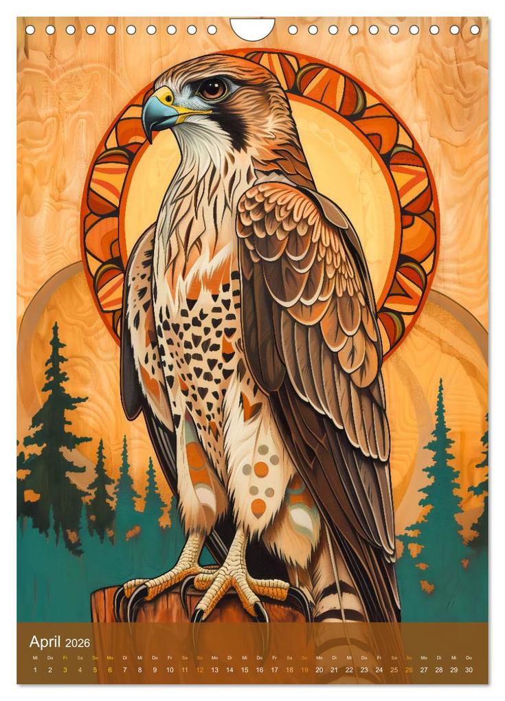 Weitere Ansicht: Totem-Tiere - Mythische Illustrationen von Krafttieren (Wandkalender 2026 DIN A4 hoch), CALVENDO Monatskalender | Anja Frost, Calvendo