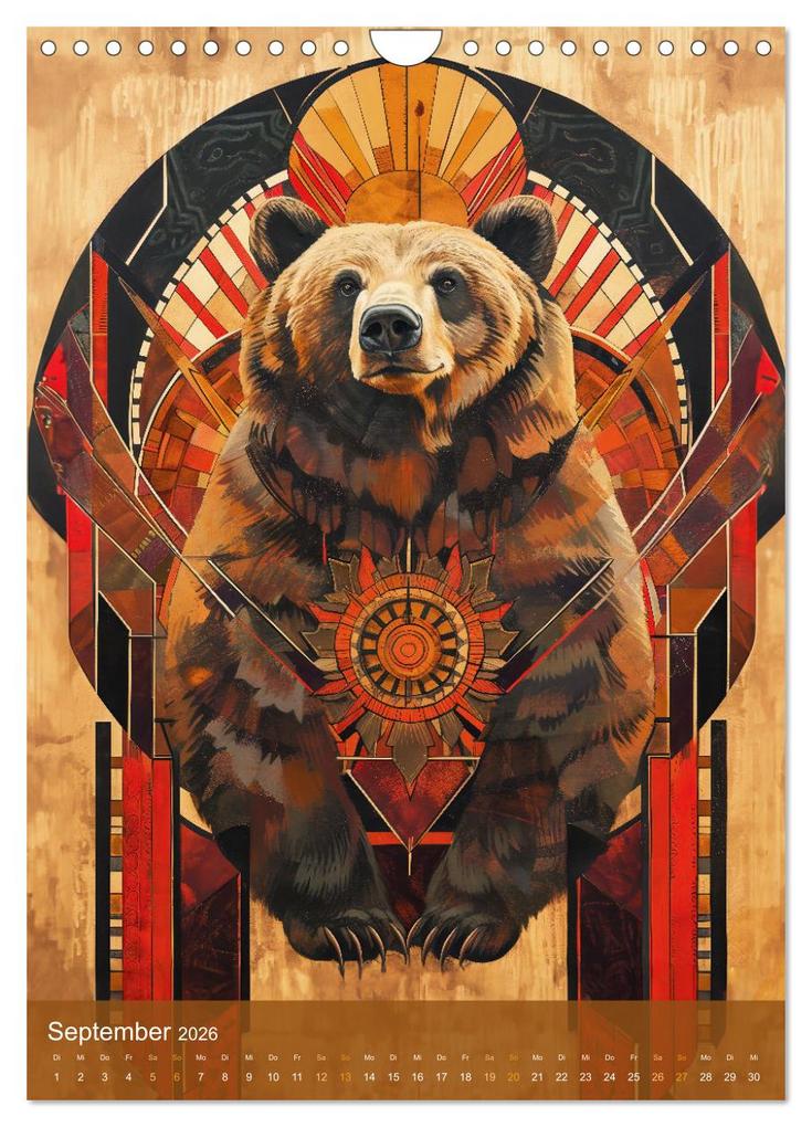 Weitere Ansicht: Totem-Tiere - Mythische Illustrationen von Krafttieren (Wandkalender 2026 DIN A4 hoch), CALVENDO Monatskalender | Anja Frost, Calvendo