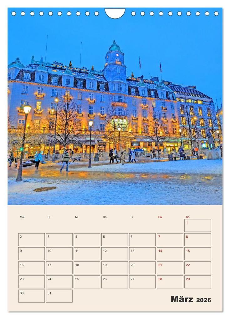 Weitere Ansicht: Winterliches Oslo - Terminplaner (Wandkalender 2026 DIN A4 hoch), CALVENDO Monatskalender | Denise Graupner, Calvendo