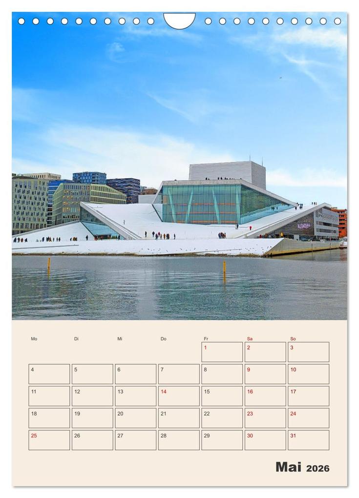 Weitere Ansicht: Winterliches Oslo - Terminplaner (Wandkalender 2026 DIN A4 hoch), CALVENDO Monatskalender | Denise Graupner, Calvendo