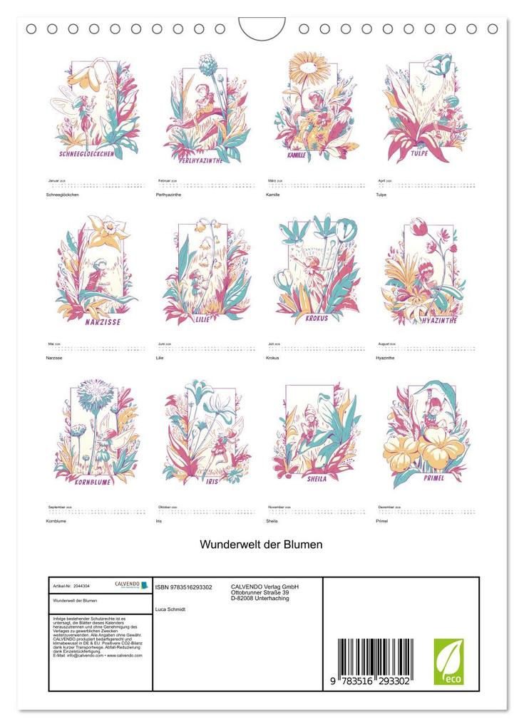 Weitere Ansicht: Wunderwelt der Blumen (Wandkalender 2026 DIN A4 hoch), CALVENDO Monatskalender | Luca Schmidt, Calvendo