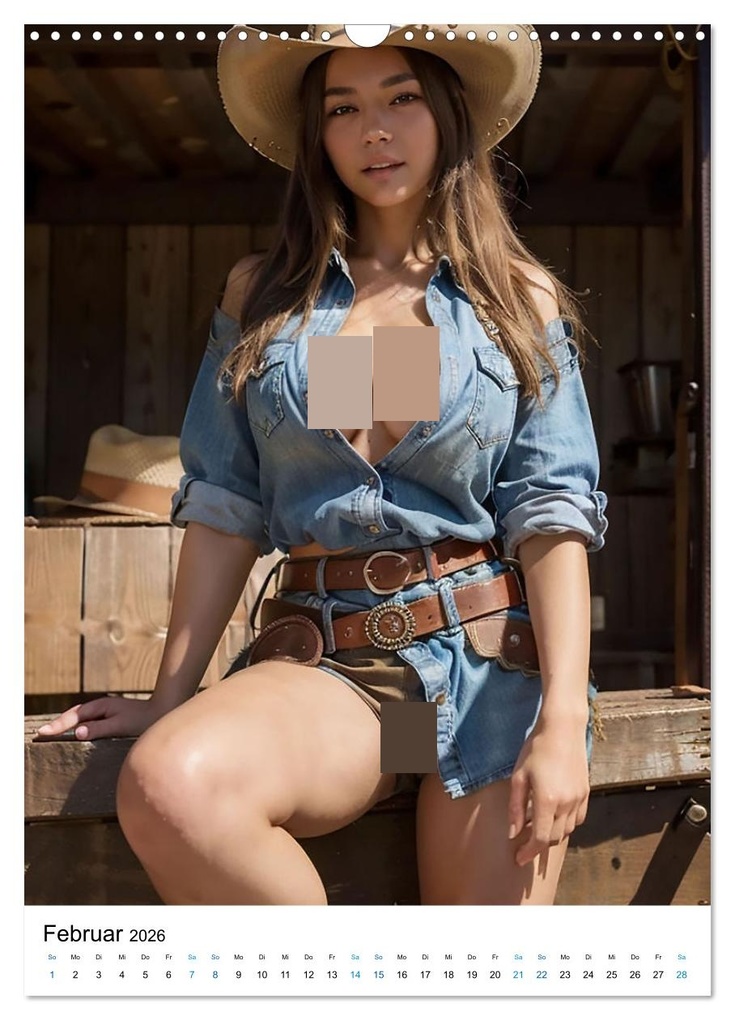 Weitere Ansicht: Sexy Cowgirls (Wandkalender 2026 DIN A3 hoch), CALVENDO Monatskalender | Ally Bee, Calvendo