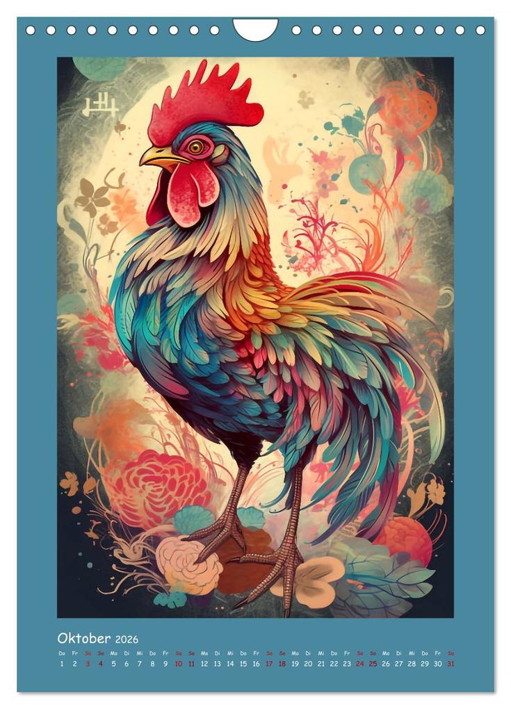 Weitere Ansicht: Chinesischer Tierkreis (Wandkalender 2026 DIN A4 hoch), CALVENDO Monatskalender | Calvendo, Kerstin Waurick