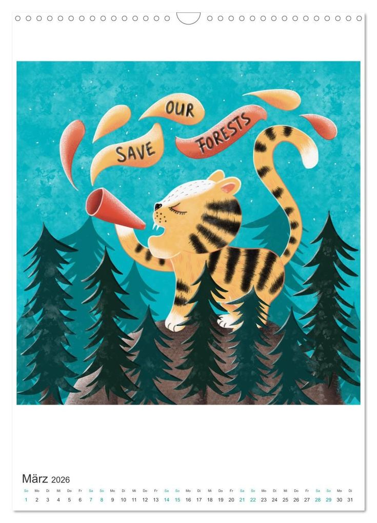 Weitere Ansicht: SAVE OUR TREES - Bäume bedeuten Leben (Wandkalender 2026 DIN A3 hoch), CALVENDO Monatskalender | Calvendo, Danja Krampikowski