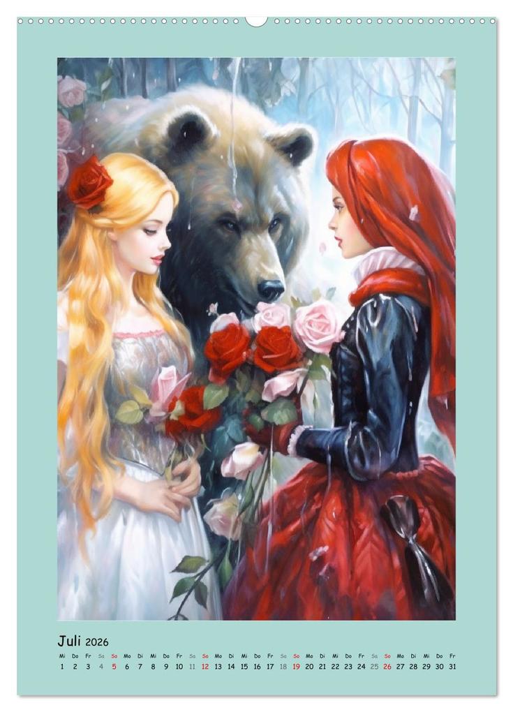 Weitere Ansicht: Zauberhafte Märchenillustrationen im Romantik-Stil (hochwertiger Premium Wandkalender 2026 DIN A2 hoch), Kunstdruck in Hochglanz | Calvendo, Rose Hurley