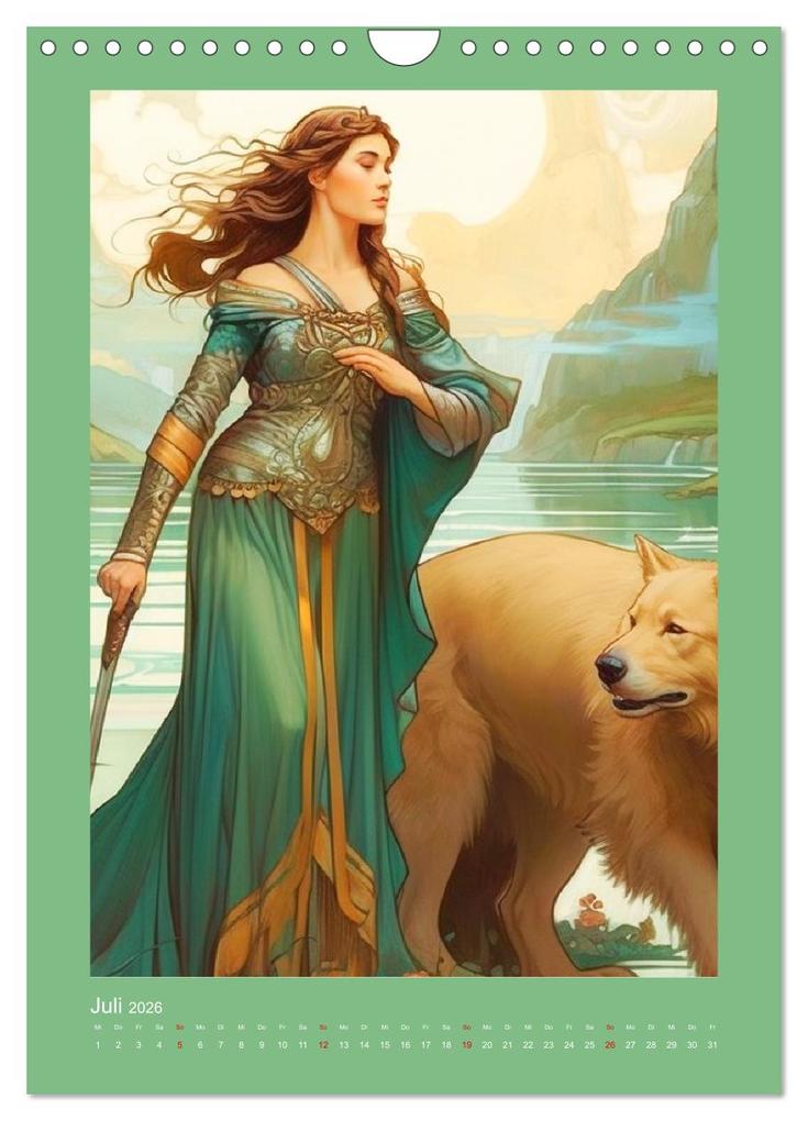 Weitere Ansicht: Die Anderswelt. Mystische Gestalten aus dem Mittelalter (Wandkalender 2026 DIN A4 hoch), CALVENDO Monatskalender | Calvendo, Rose Hurley