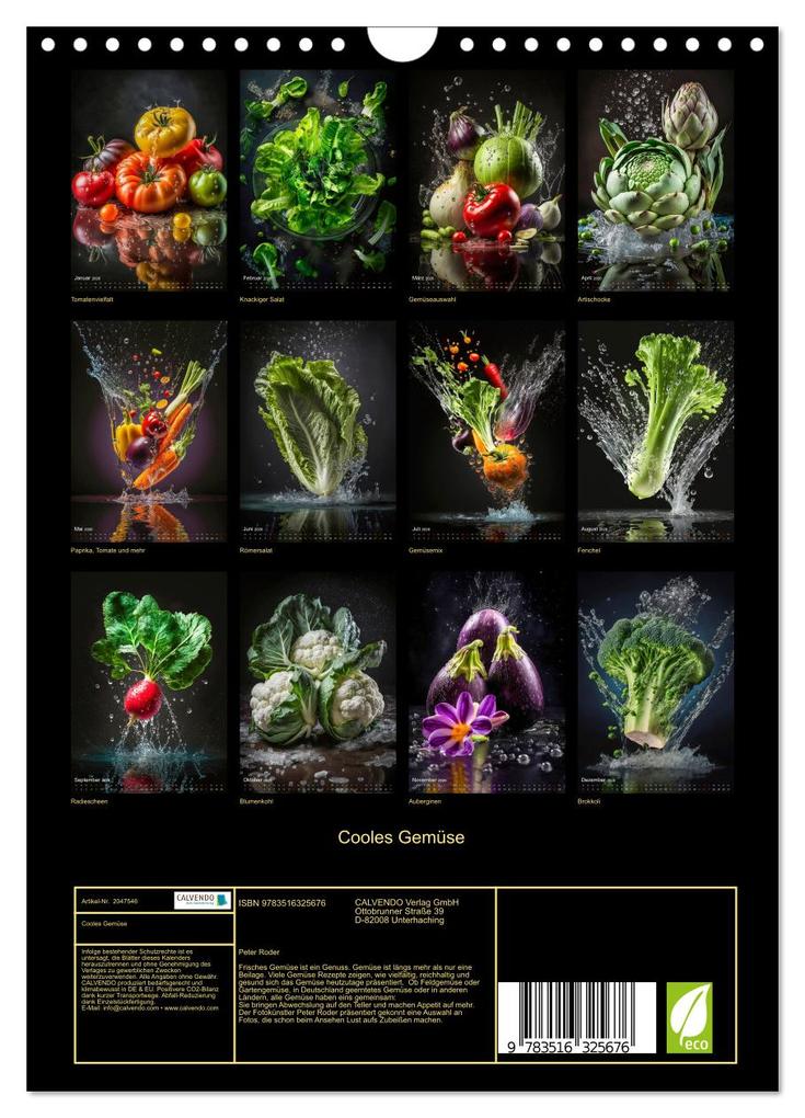 Weitere Ansicht: Cooles Gemüse (Wandkalender 2026 DIN A4 hoch), CALVENDO Monatskalender | Calvendo, Peter Roder