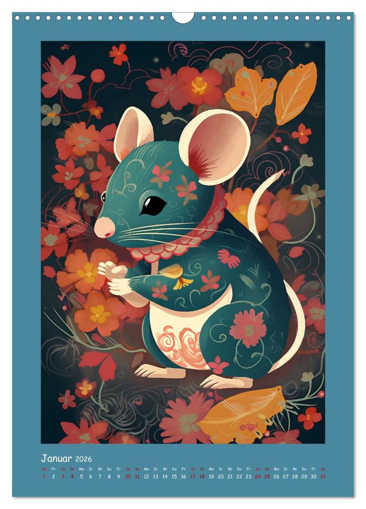 Weitere Ansicht: Chinesischer Tierkreis (Wandkalender 2026 DIN A3 hoch), CALVENDO Monatskalender | Calvendo, Kerstin Waurick
