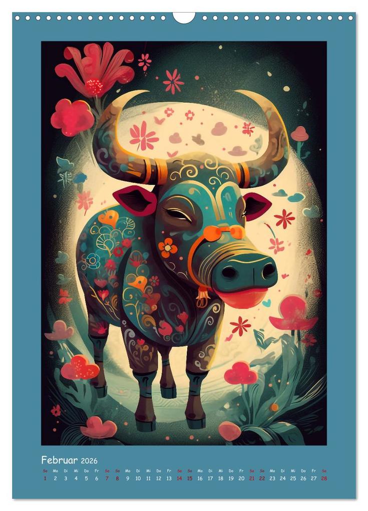 Weitere Ansicht: Chinesischer Tierkreis (Wandkalender 2026 DIN A3 hoch), CALVENDO Monatskalender | Calvendo, Kerstin Waurick