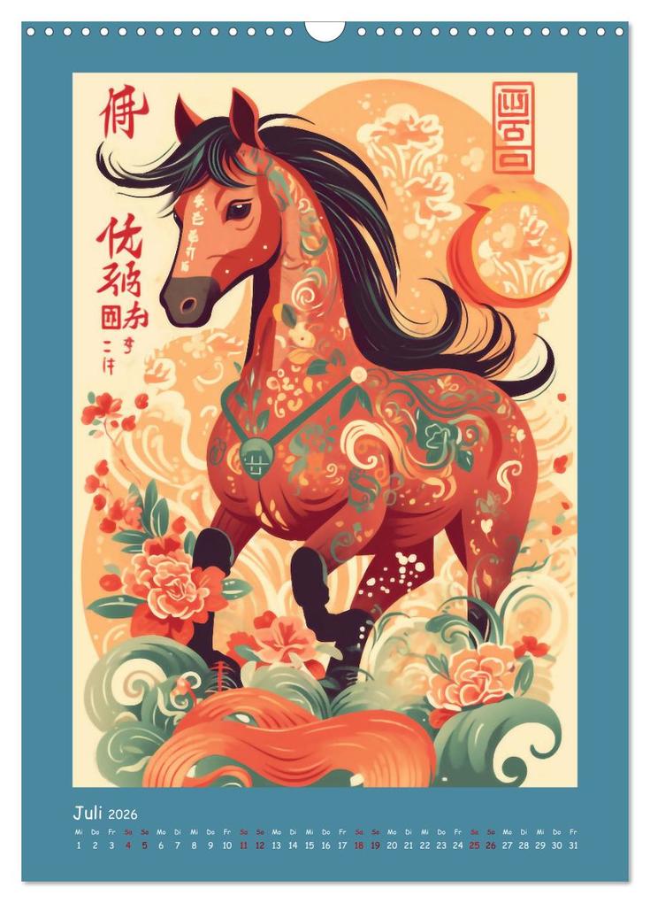 Weitere Ansicht: Chinesischer Tierkreis (Wandkalender 2026 DIN A3 hoch), CALVENDO Monatskalender | Calvendo, Kerstin Waurick